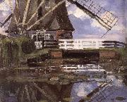 Piet Mondrian The Windmill at the edge of water oil painting picture wholesale